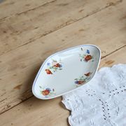Ravier antique faience Salins - Poppy model