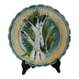 Assiette à asperge - Faïence Barbotine - XIX ème siècle - Salins