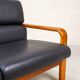 Vintage Two-Seater Teak and Leather Sofa by Olsen & Laursen, 1980s