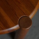 Modern Scandinavian tripod stool from the 20th century with a circular seat, 1970s.