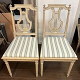 Set of 5 Louis XVI style beech chairs