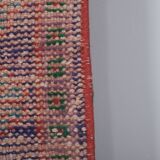 Vintage Turkish Oushak Rug Handwoven 46x373 cm