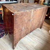 Louis XV period chest of drawers in violet wood.bronze trim