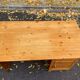 Scandinavian solid wood desk with drawer, 132cm