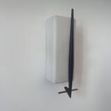 Vintage wall lamp, opaline and brass, France 1960