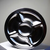 Large compartmented stainless steel hors d'oeuvre platter by Guy Degrenne, France, vintage.