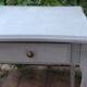 Table de bureau pieds galbes gris