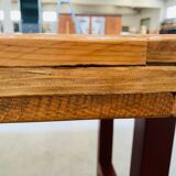 Handmade table and top, made with recycled fir materials