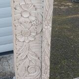 Large beveled mirror 1900 patinated in gray