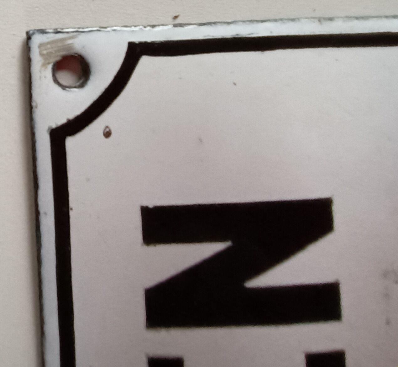 Enamelled plate "rauchen verboten"