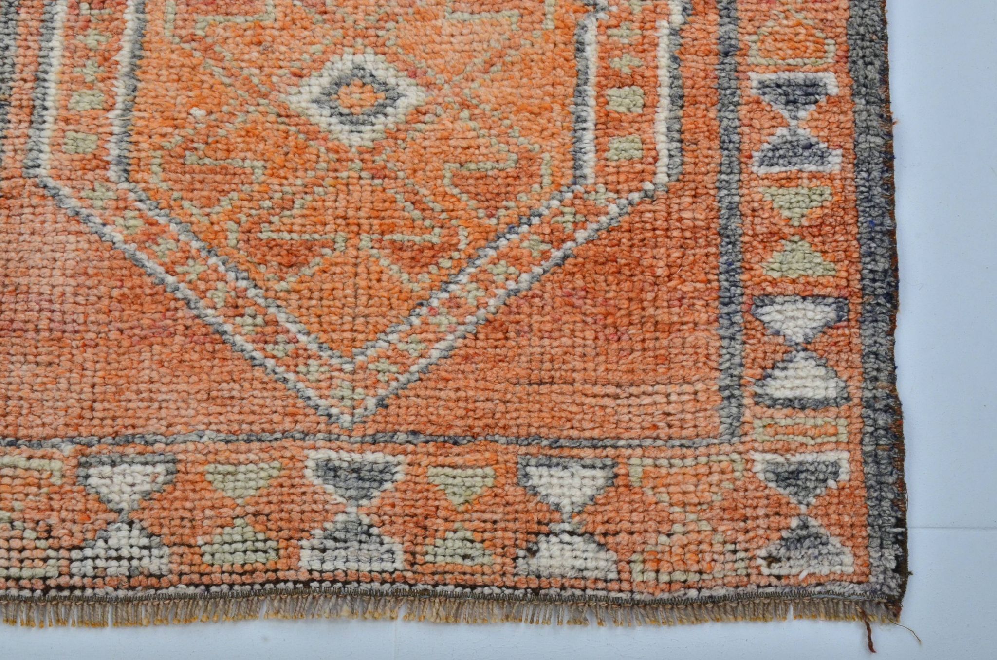 Tapis couloir Oushak vintage sku 3545