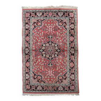 Tapis Tabriz Vintage Fait Main en Laine du Cachemire – 78 x 129 cm