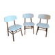 Série de 3 chaises scandinaves vintage