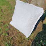 Retro crochet cushion