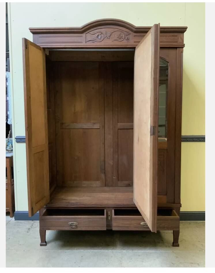 Antique Art Nouveau wardrobe