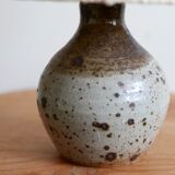 Sandstone lamp, raffia lampshade, 60s