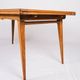 Extendable oak table in the style of Guillerme and Chambron, France 1960s
