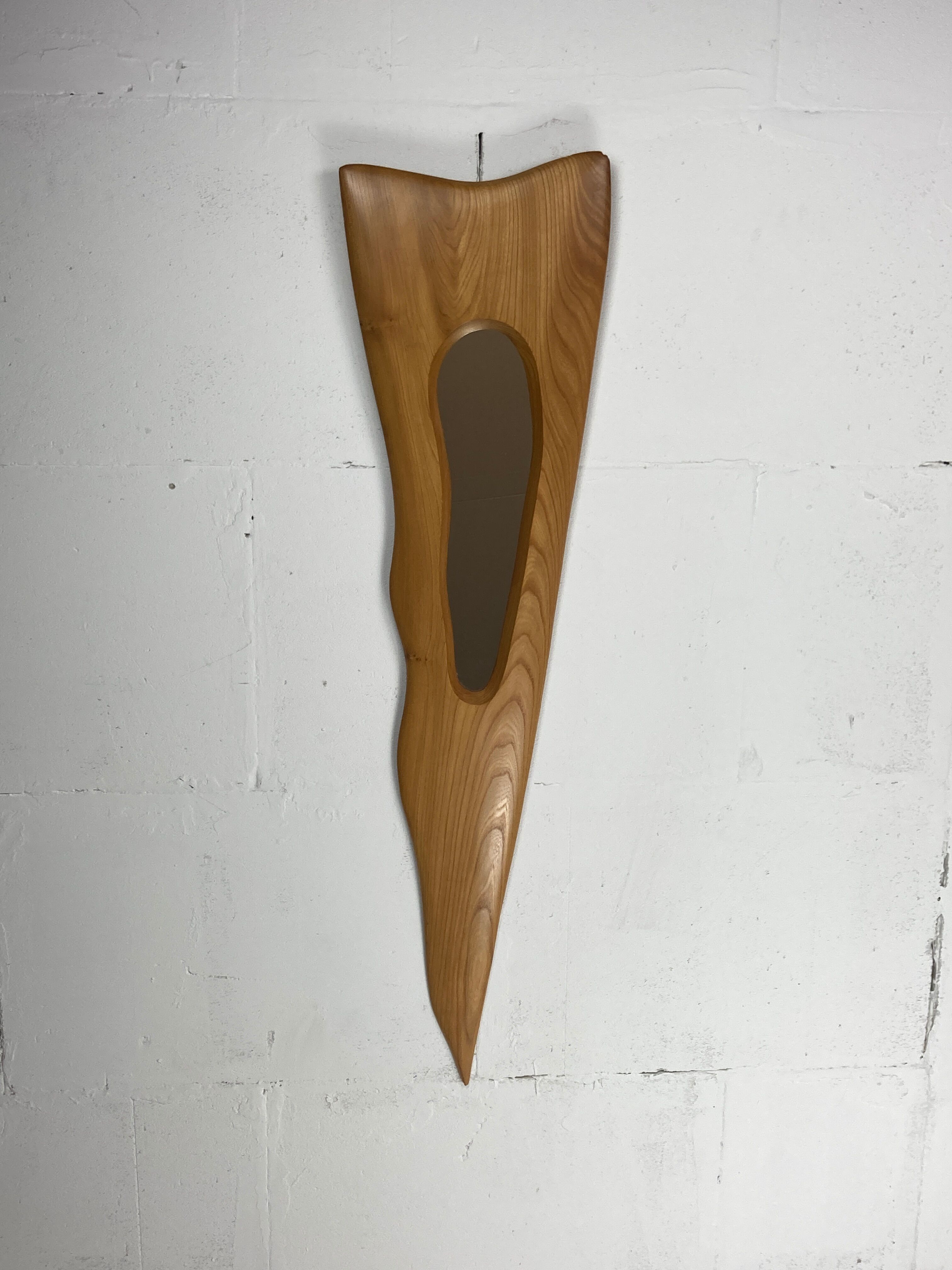 Freeform Irish elm mirror by Sheamus Malone 2001