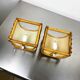 Pair of mid-century rattan wall sconces, 1960s, Italy
