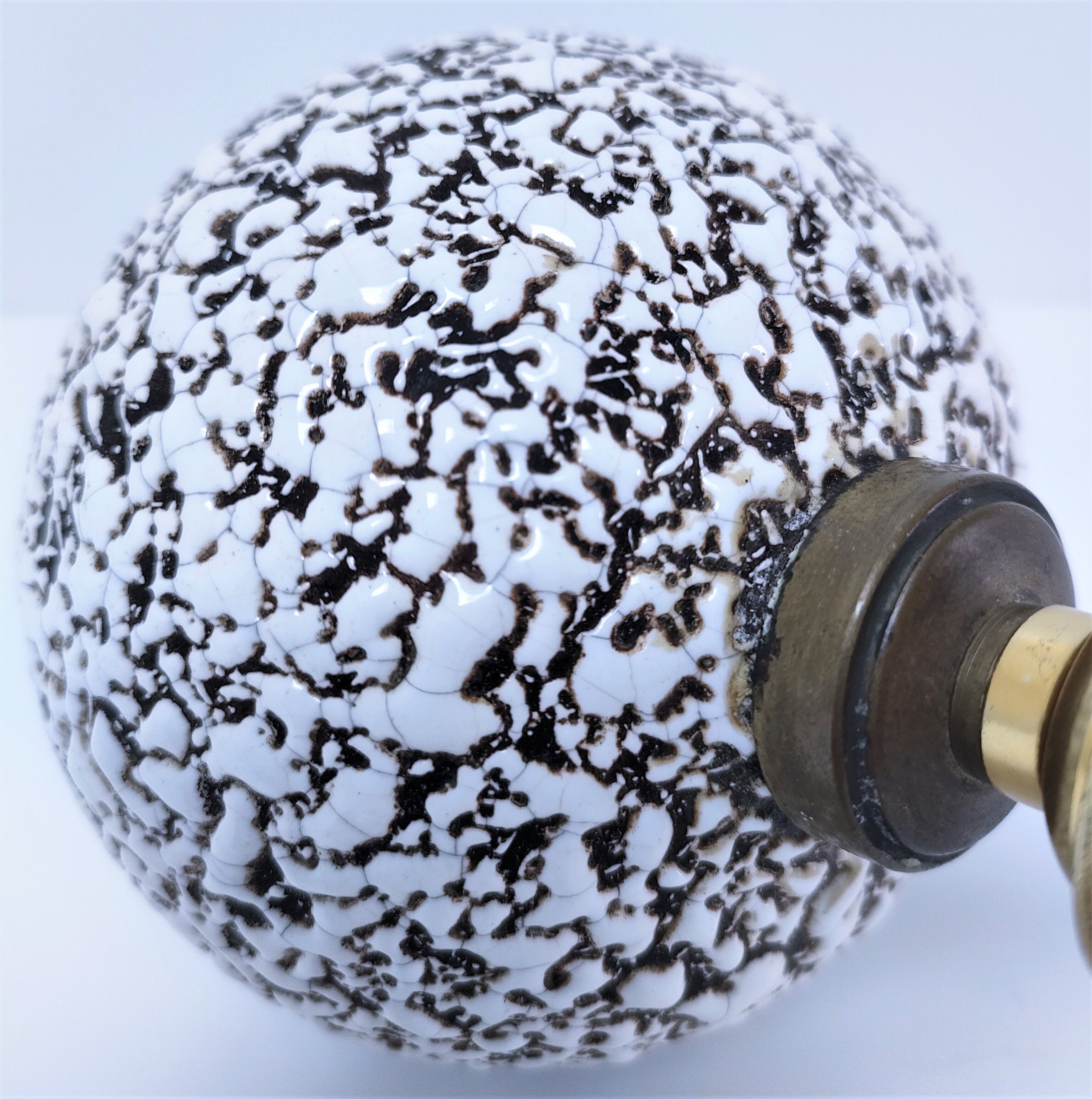 Lamp ceramic ball Art Deco style Besnard 30s