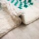 Tapis berbere carré vert taille 150 x 250 cm