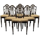 6 Chaises Hepplewhite (anglais vers 1780)