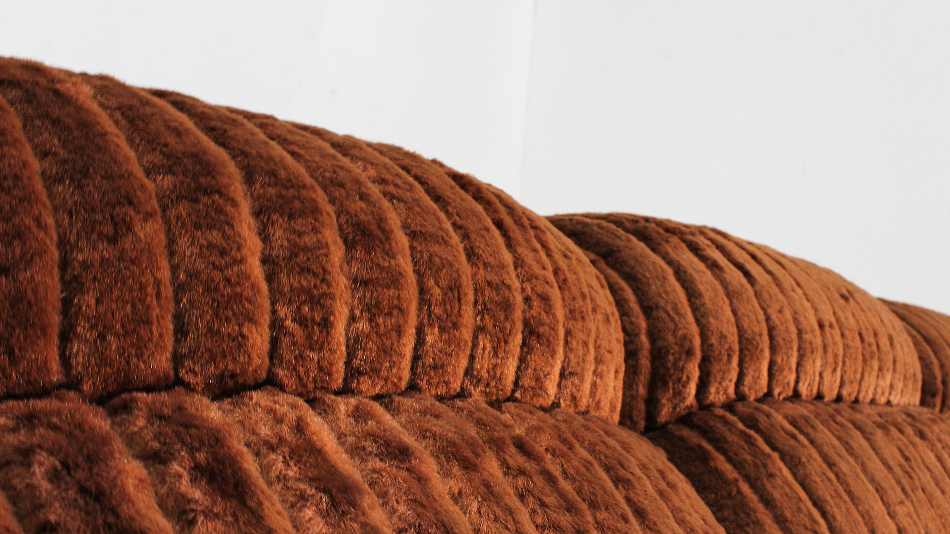 Vintage Italian 3 seater sofa velvet 1970s