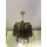 Murano Style Glass Chandelier, Fumé Tone