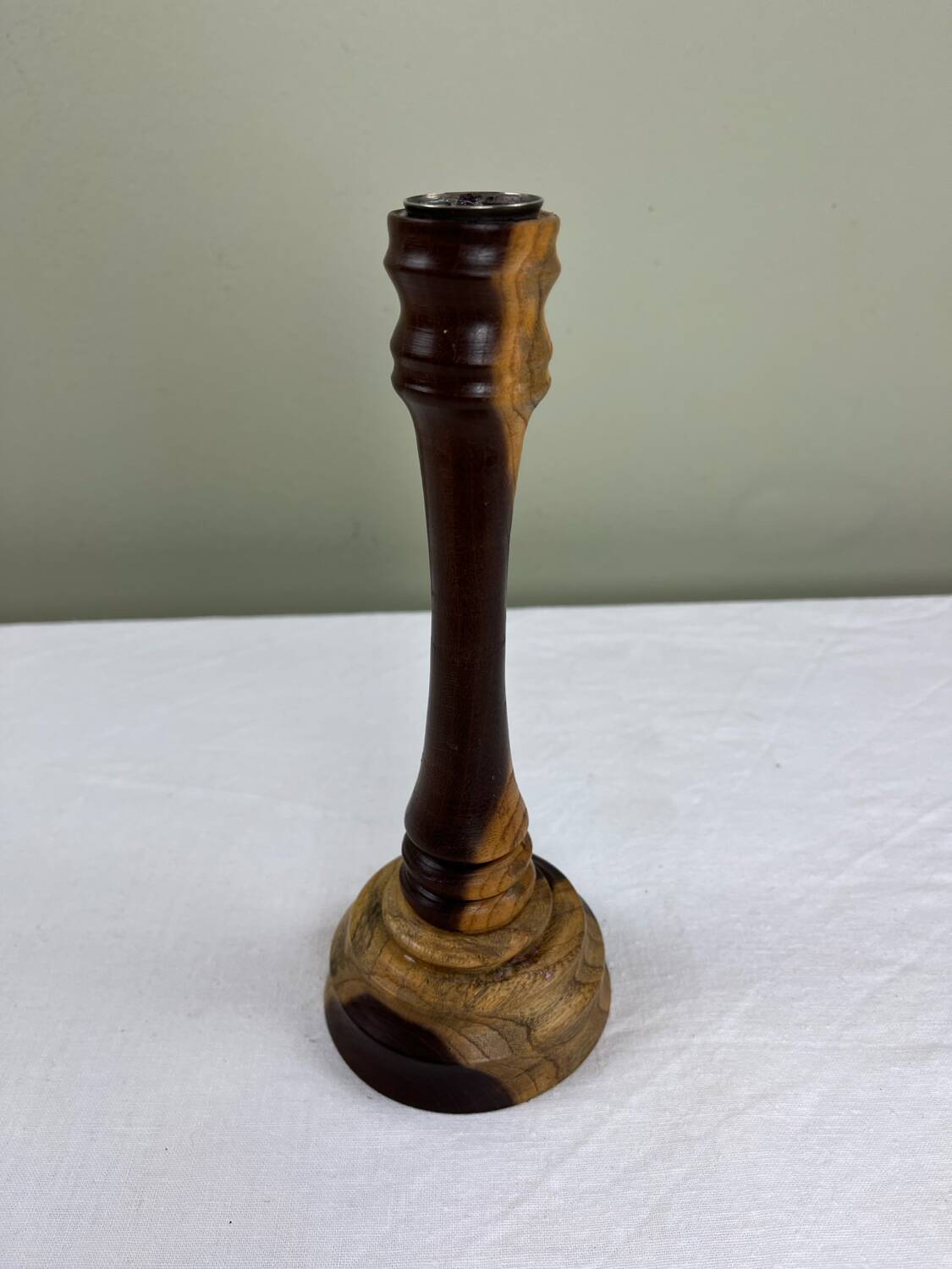 Two-tone wooden candlestick