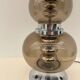 Joseph Richard ESSIG lamp in smoked glass and chrome, Germany 1970