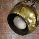 Set of vintage brass ceiling and wall lamps by Sische leuchten, Germany 1960's.