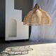 Rattan pendant lamp in the shape of a flower