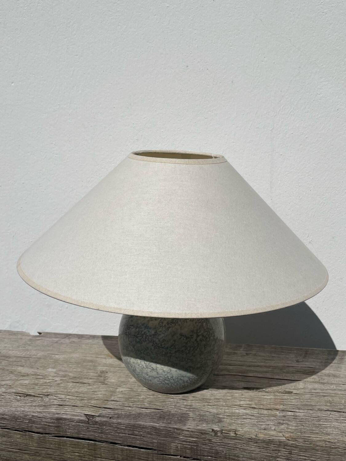 Speckled wood ball lamp 1980