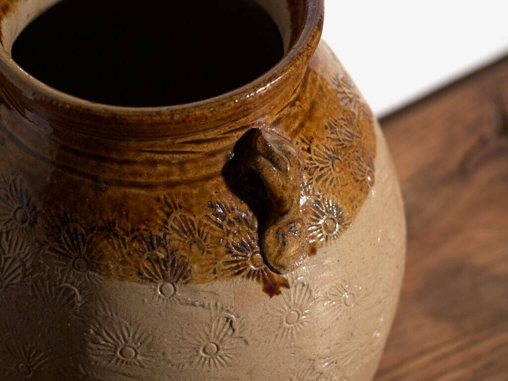 Ancient Chinese glazed stoneware vase – China, circa 1900