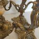 Pair of vintage brass 2-candle candelabra candlesticks