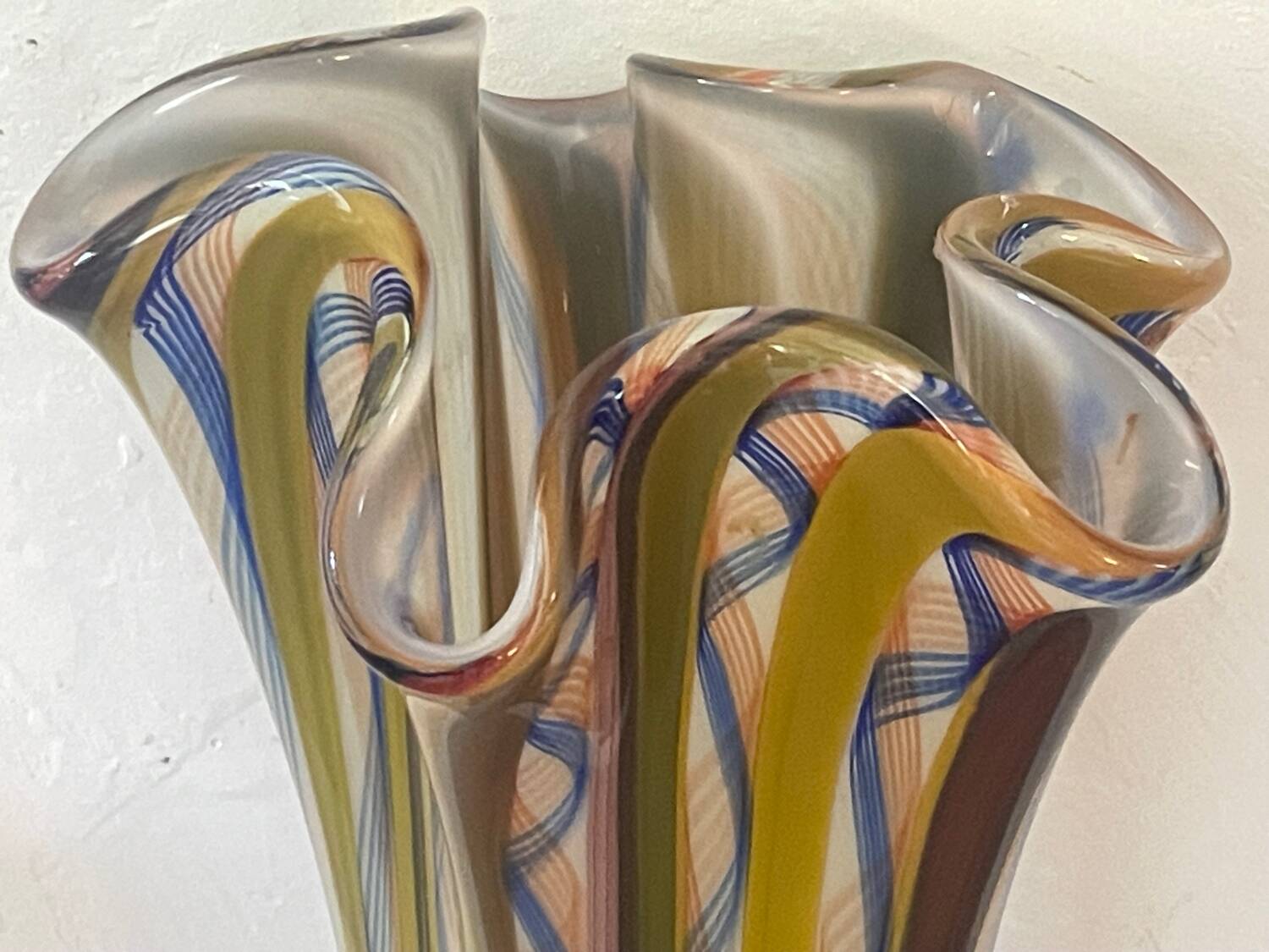Vintage Murano Striped Vase