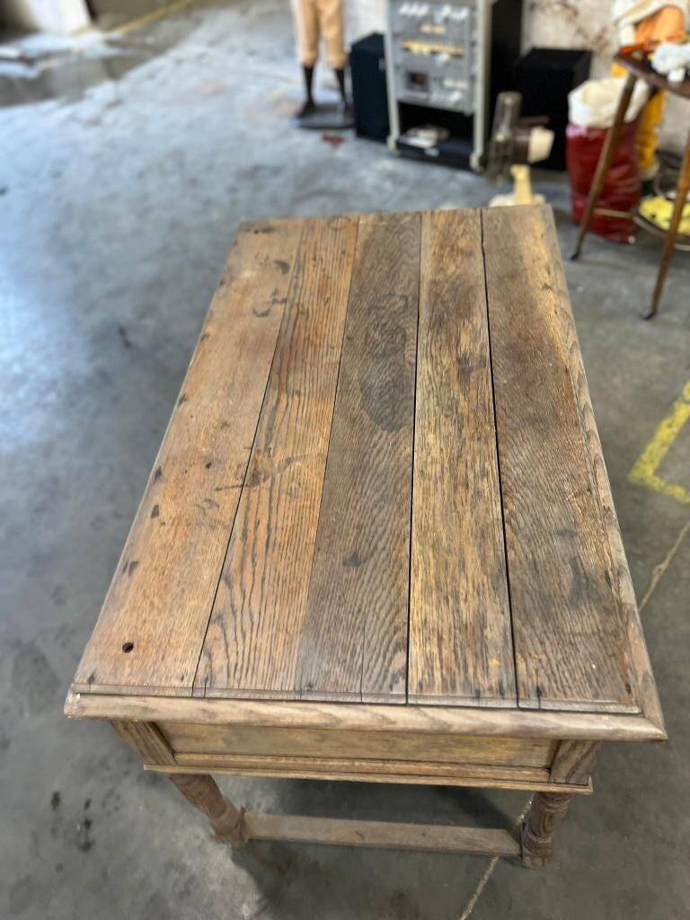 Antique wooden desk/side table with drawers