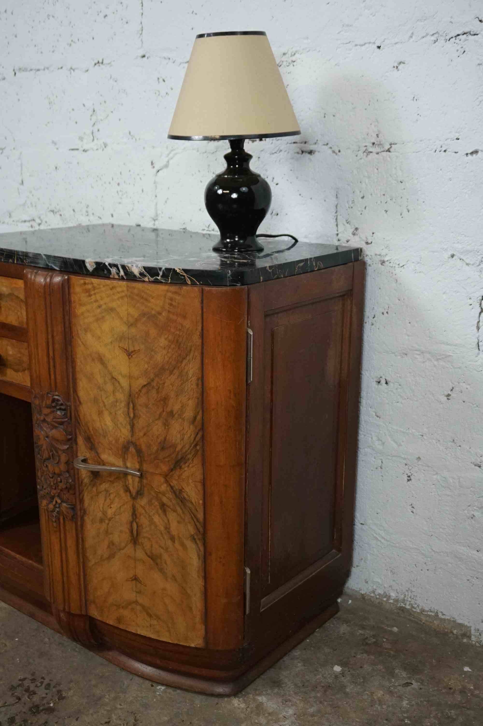 Rare art deco bedside table with chamber pot