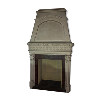 White clamart fireplace