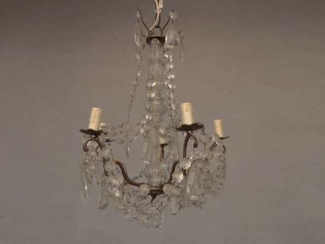 Chandelier pendants and garlands to 6 lights around 1900