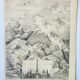 Gravure ancienne 1898, Hauteur, montagne, altitude • Lithographie, illustration originale