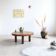 Round coffee table in wood and ceramic by Roger Capron, herbier/garrigue model, 60s/70s