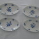 Set de 4 raviers coupelles porcelaine Limoges France fleurs bleues