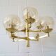 Brass chandeliers from Kaiser, Germany 1960