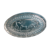 Beurrier en verre motif vache