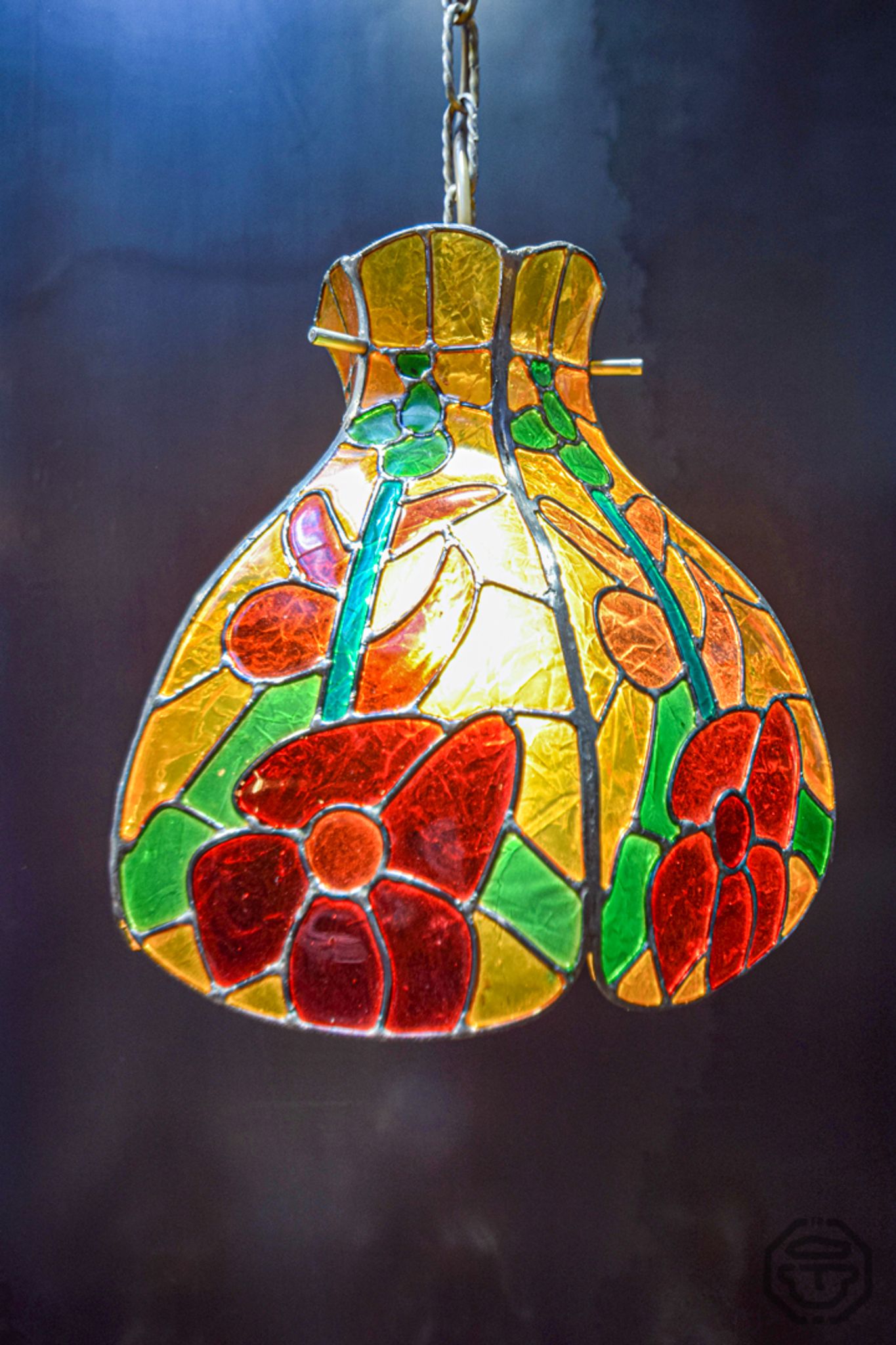 Lampe suspension pate de verre