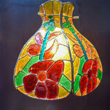 Glass pate suspension lamp