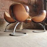 Set of four chairs sphere by Boris Tabacoff