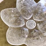 Oyster shaped glass salad bowl