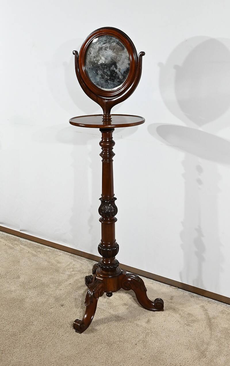 Small Barbière in Solid Mahogany, Restoration Period – 1st part 19th century